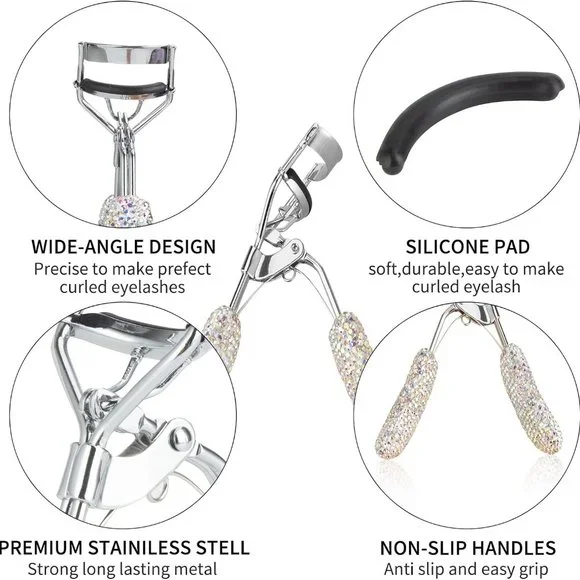 NWT Sparkling Crystal Rhinestone Bling Silver Stocking Stuffers Makeup B…